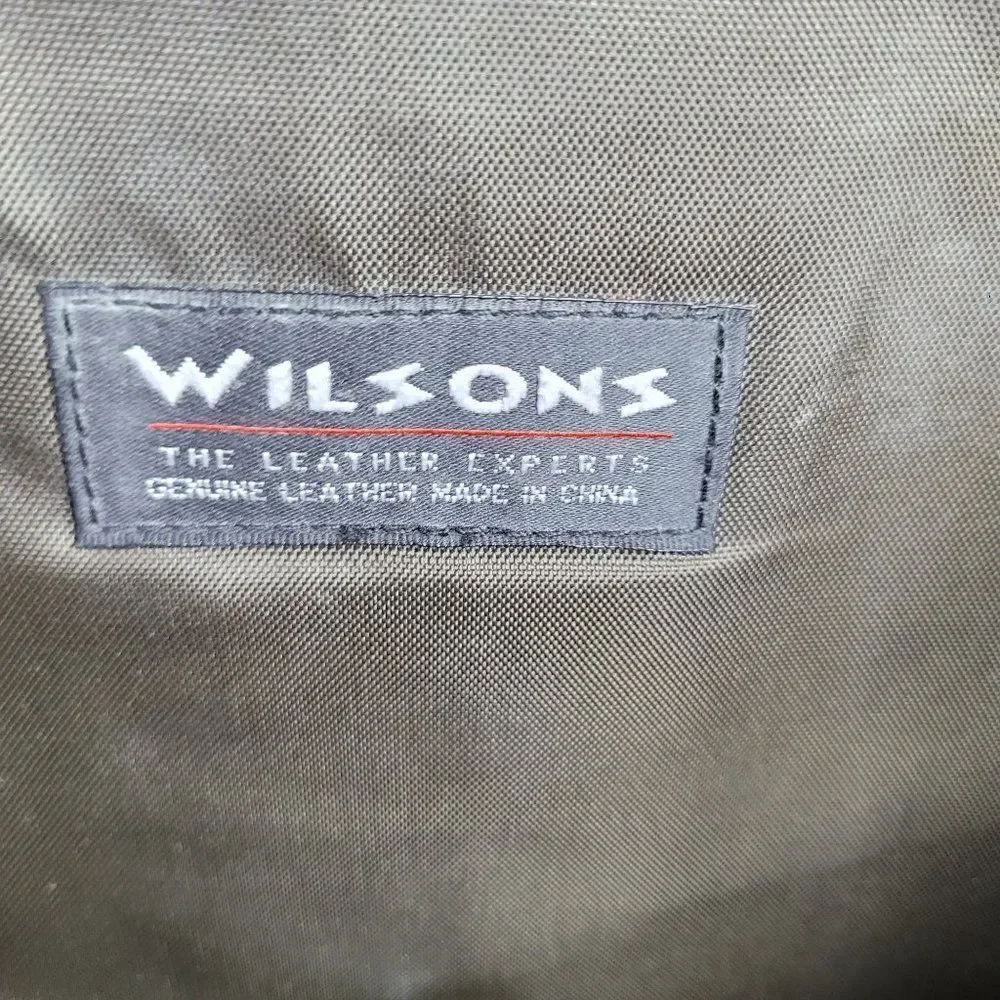 Vintage 80's Wilsons Leather Briefcase Leather Adventure Core Indian Jones Brown